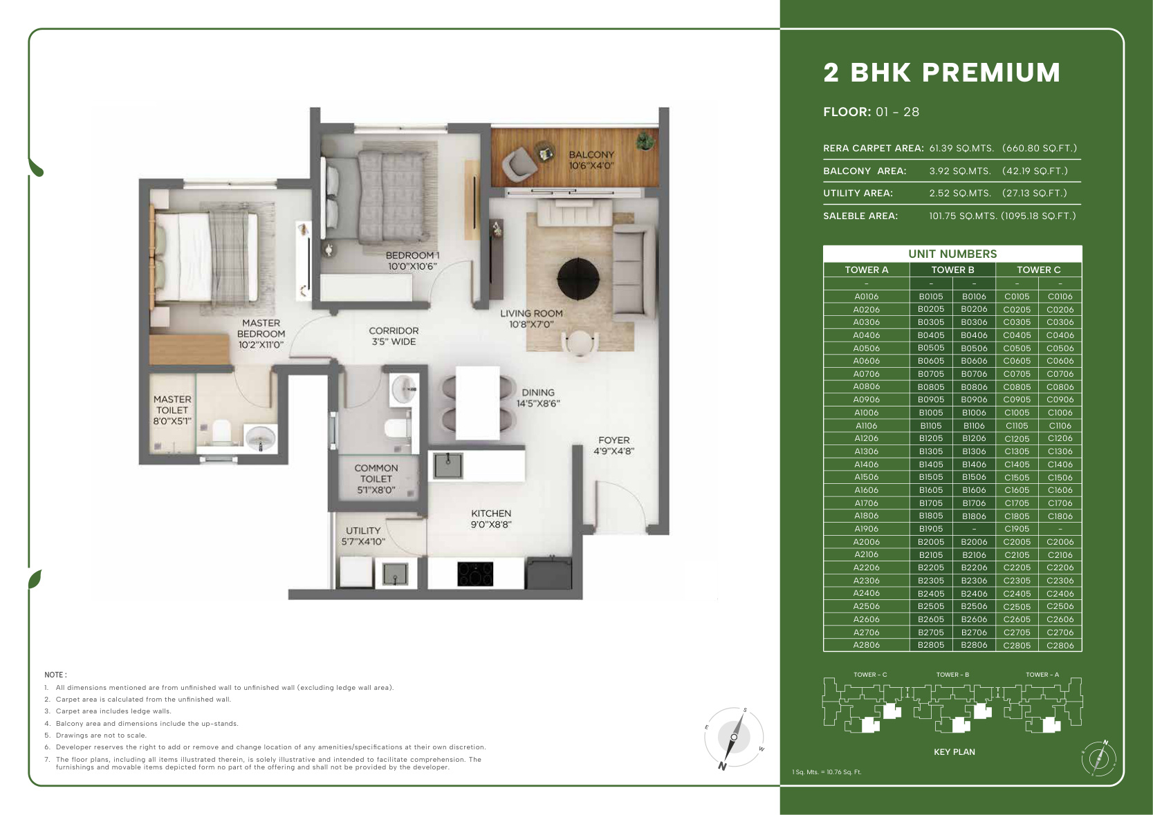 Godrej Parkshire 2 BHK floor plan