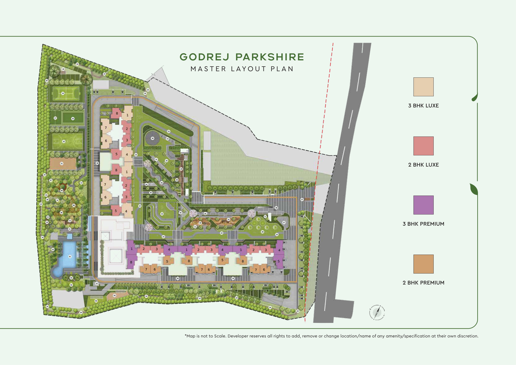 Godrej Parkshire master layout plan